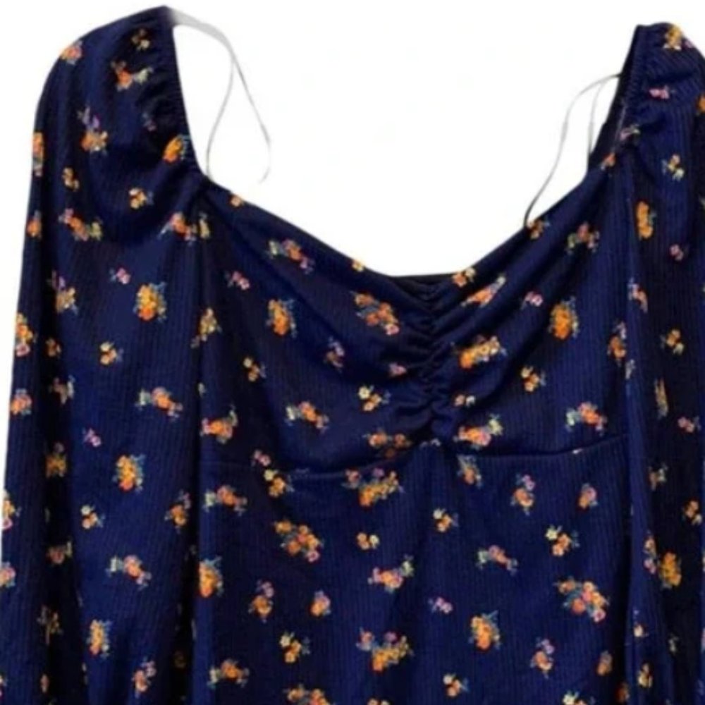 Women's Blue floral retro pinup 12